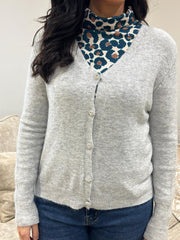 Grey Soft Knit Cardigan Annalise