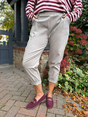 Mocha Frill Pocket Trousers Sasha