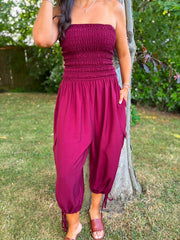 Wine Cargo Pocket Jumpsuit Verity
