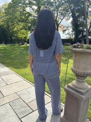 Navy Geometric Pattern Co-ord Indie