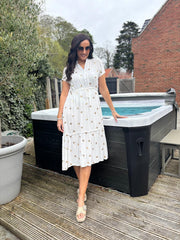 White Sequin Star Dress Althea