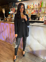 Black Diamante Shimmer Jacket Hazel