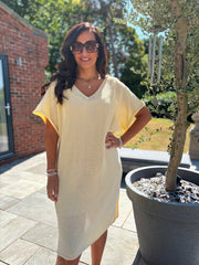 Lemon Fine Knit Dress Orla