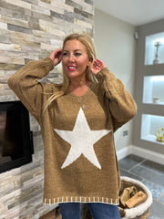 Camel Star Knit Evelyn