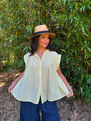 Lemon Polka Dot Top Ashley
