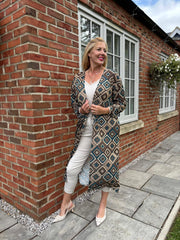 Teal Diamond Shimmer Cardigan Freya