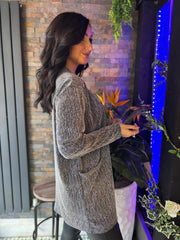 Silver Diamante Shimmer Jacket Hazel