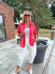 Red Polka Dot Blouse Kathy