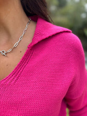 Lipstick Open Collar Jumper Rhea