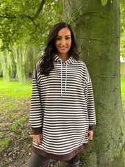 Chocolate Striped Hoodie Eleanor