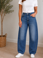 Denim Barrel Leg Jeans
