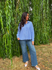 Denim Pinstripe Shirt Becca