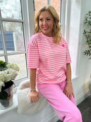 Pink Sweetheart Stripe Comfort Set Harriet