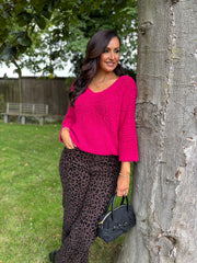 Lipstick Popcorn Knit Martha
