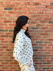 Cream Premium Cotton Polka Dot Set Dakota