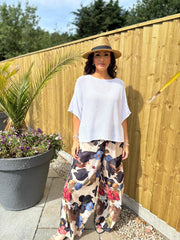 White Cotton Reverse Seam Knit Jo