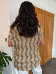 Gold Lurex Zig Zag Cover Up Ginny