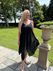 Black Chevron Lace Dress Haven