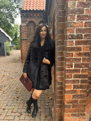 Black Faux Fur Coat