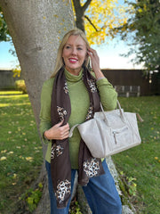 Olive Soft Roll Neck Top Kimmy