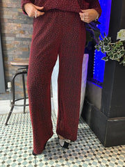 Red Diamante Shimmer Trousers Hazel