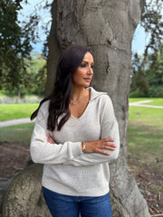 Stone Open Collar Jumper Rhea