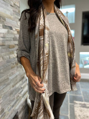 Mocha Marl Two Piece Scarf Knit Danni