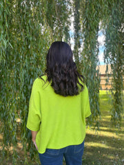 Lime Reverse Seam Round Neck Diana
