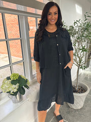 Black Lace Detail Dress Saylor