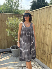 Chocolate Tie Dye Dress Krystal