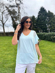 Light Blue Net Side Panel Top Willow