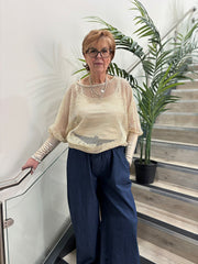 Gold Two Piece Net Top Ember