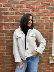 Stone Brushed Wool Jacket Lynda