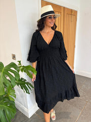 Black Luxury Elegant Lace Dress Athena