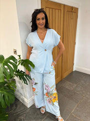 Blue Summer Bloom Top Hermione