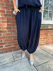 Navy Cuffed Ashley Trousers