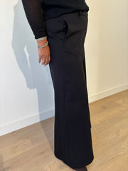 Black Diamante Wide Leg Trousers Jude