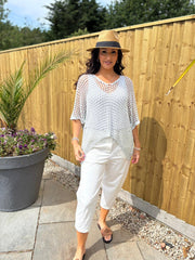 Silver Shimmer Loose Knit Giana