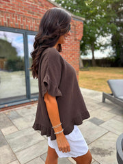 Chocolate Bubble Cotton Top Kimberly