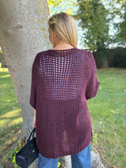 Wine Cosy Edge To Edge Cardi Mabel