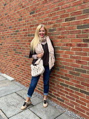 Chocolate V-Neck Reverse Seam Knit Diana