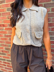 Biscuit Knitted Waistcoat Priya