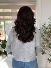 Grey Striped Sleeve Sweatshirt Skye