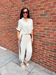 Stone Two Stripe Co-Ord Nikki