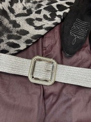 Silver Square Buckle Belt