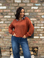 Rust Scarf Accent Jumper Amanda