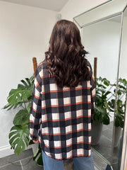 Charcoal Checked Blouse Nova