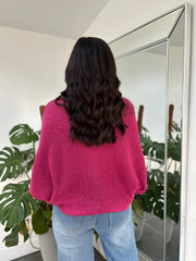 Lipstick Knitted Wrap Jumper Nell