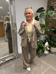 Mocha Trouser Suit Celine