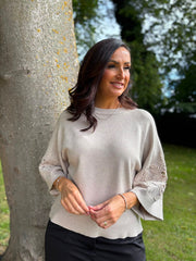 Stone Floral Lace Knit Joanne